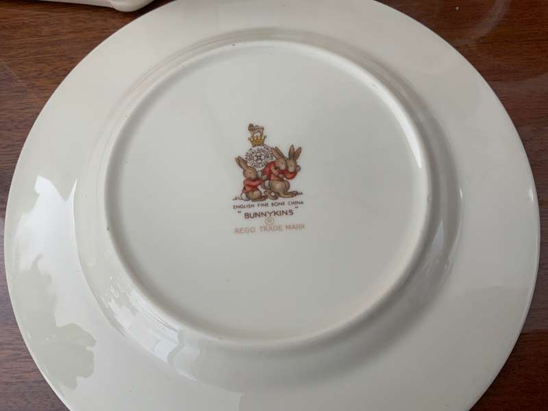 Bunnykins   Royal Doulton bowl & plate cup money book box