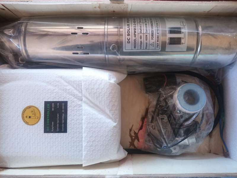 DC Submersible Solar pump Max head 60m and Max flow 3000L/h