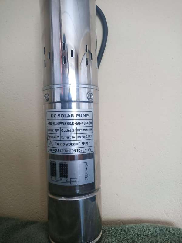 Submersible Solar pump Max flow 3000L/h , Max head 60 m