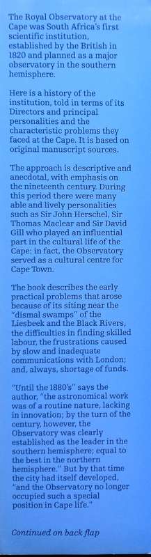 Brian Warner, Astronomers at the Royal Observatory, Cape of Good Hope