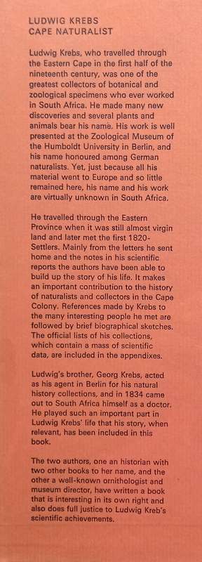 Pamela ffolliott & Richard Liversidge, Ludwig Krebs: Cape Naturalist to the King of Prussia