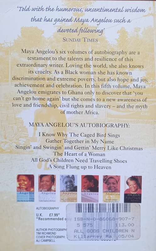 Maya Angelou, All God's Children Need Travelling Shoes