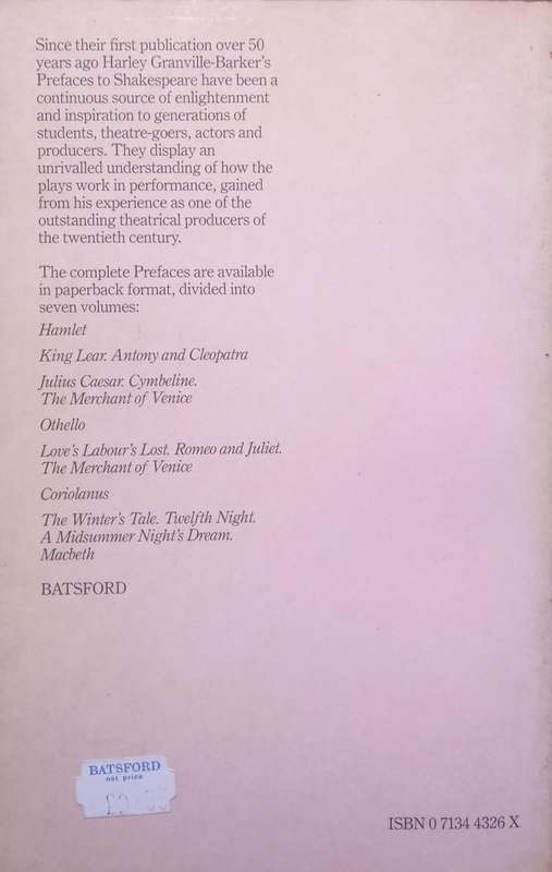 Harley Granville-Barker, Prefaces to Shakespeare: Othello