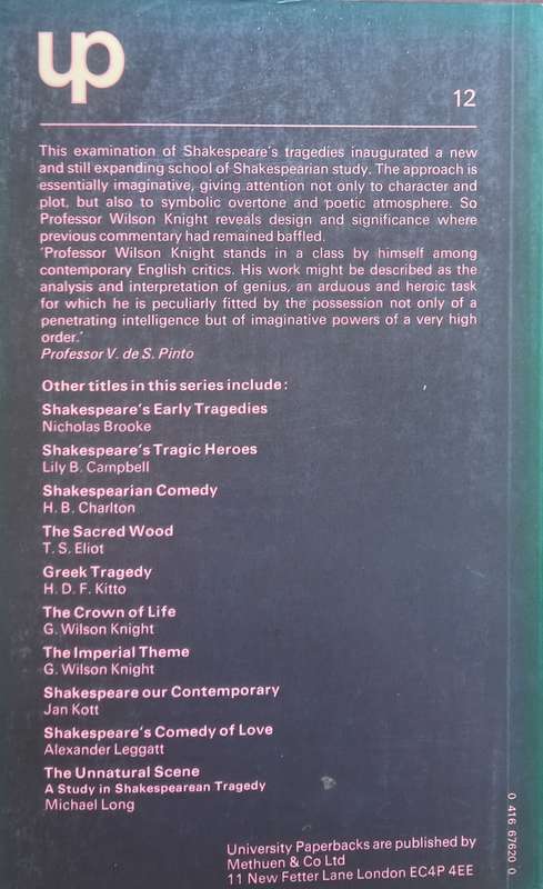 G. Wilson Knight, The Wheel of Fire: Interpretations of Shakespearian Tragedy
