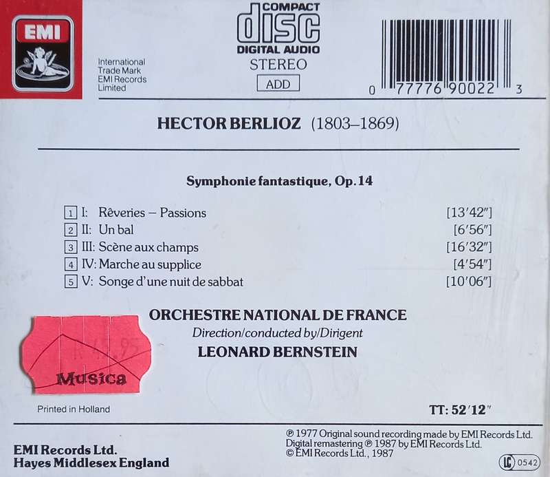 Berlioz: Symphonie Fantastique (Bernstein)