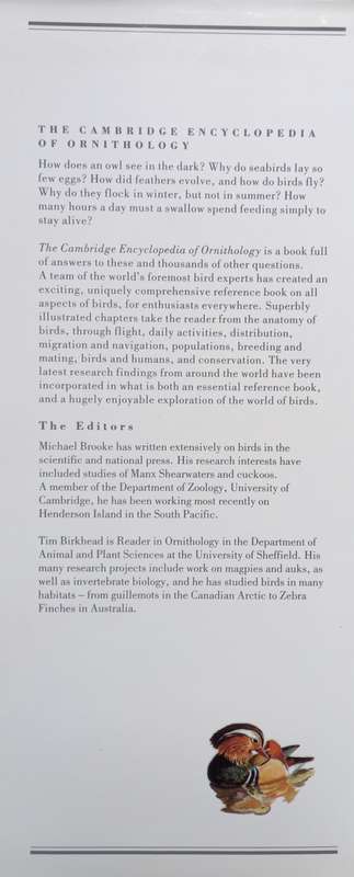 Michael Brooke & Tim Birkhead, The Cambridge Encyclopedia of Ornithology