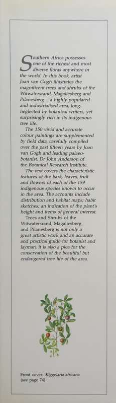 Joan van Gogh & John Anderson, Trees & Shrubs of the Witwatersrand, Magaliesberg & Pilanesberg