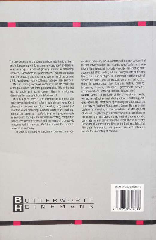 Donald Cowell, The Marketing of Services