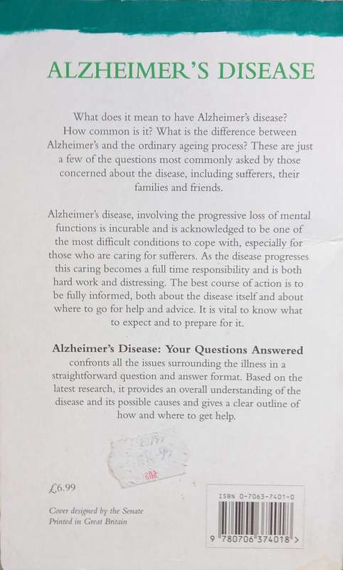 Liz Hodgkinson, Alzheimer's Disease: Your Questions Answered