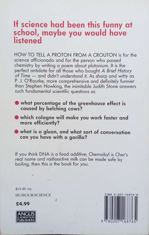 Judith Stone, How to Tell a Proton from a Crouton