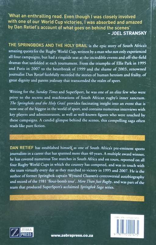 Dan Retief, The Springboks and the Holy Grail