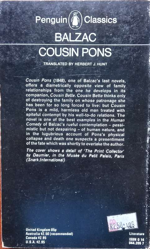 Balzac, Cousin Pons