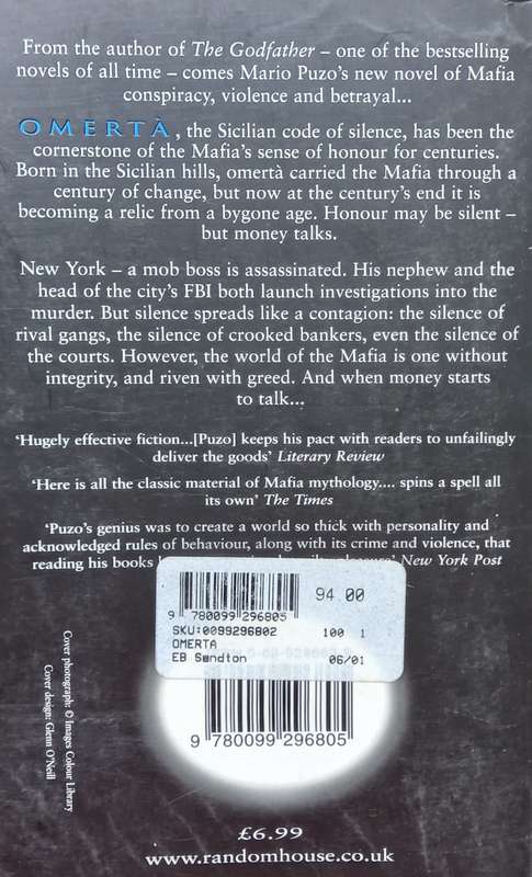 Mario Puzo, Omerta