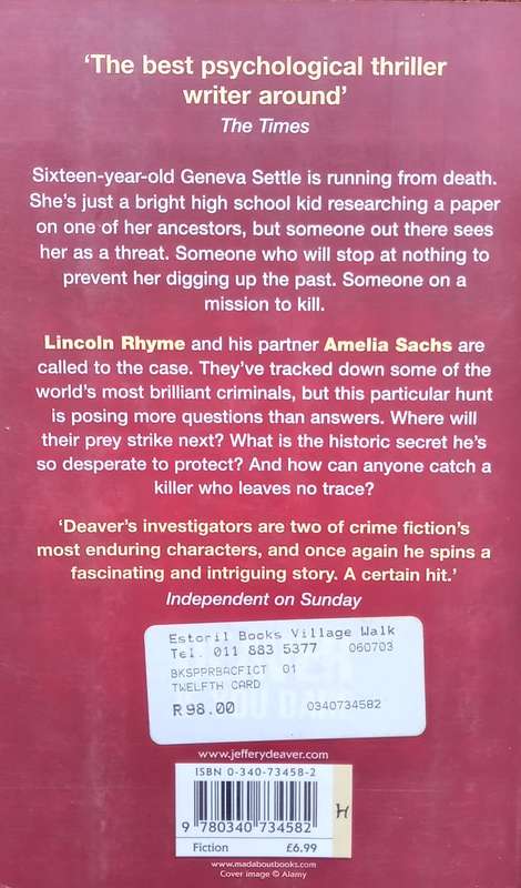 Jeffery Deaver, The Twelfth Card