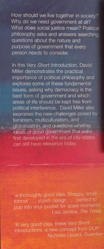 David Miller, Political Philosophy: A Very Short Introduction