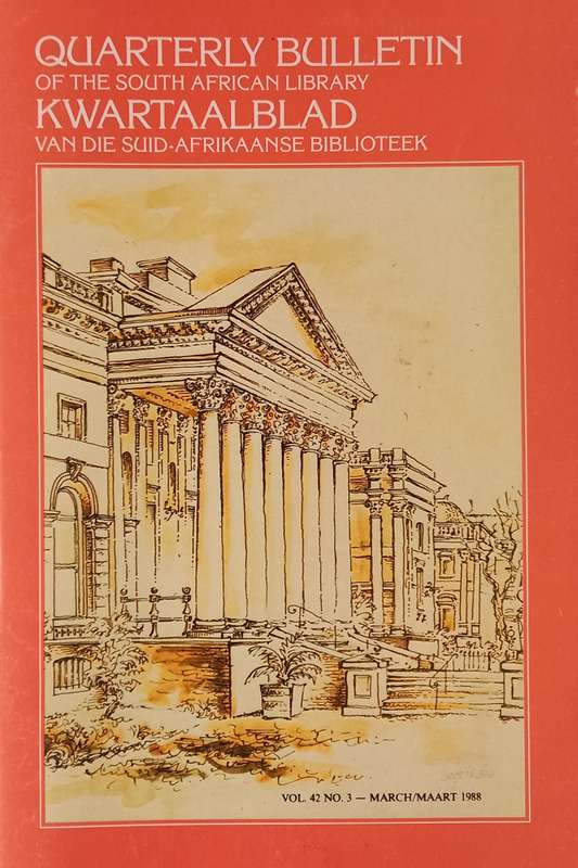 Quarterly Bulletin of the National Library of South Africa 43, no. 3 (March 1988)