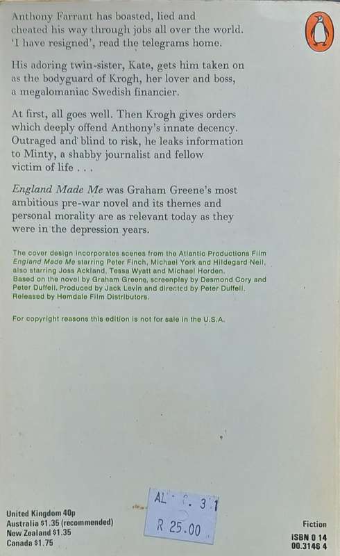 Graham Greene, England Made Me