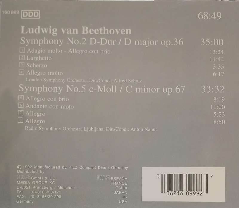 Beethoven: Symphonies nos. 2 & 5