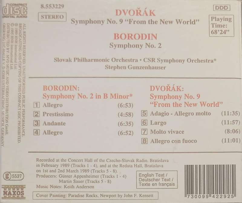 Dvorak: Symphony no. 9 & Borodin: Symphony no. 2