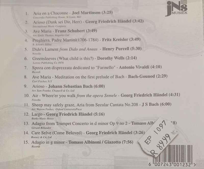 Zanta Hofmeyr plays Arioso and other works for violin and organ