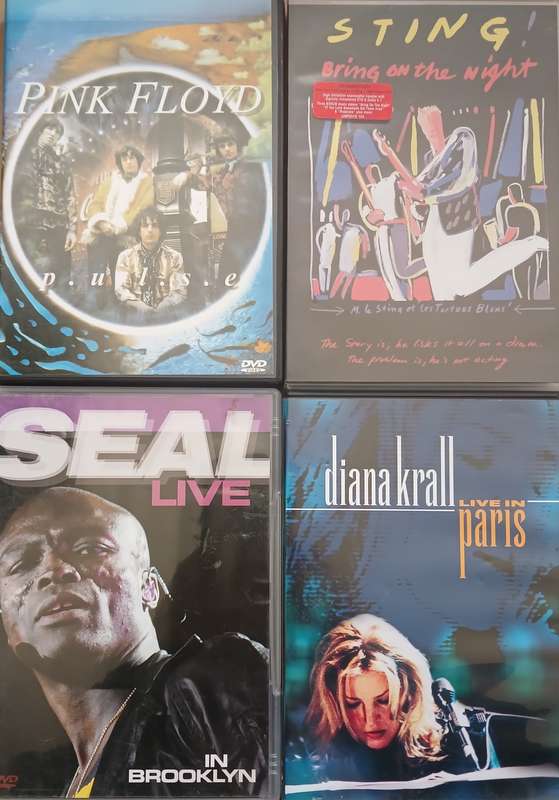 Collection of 10 music DVDs