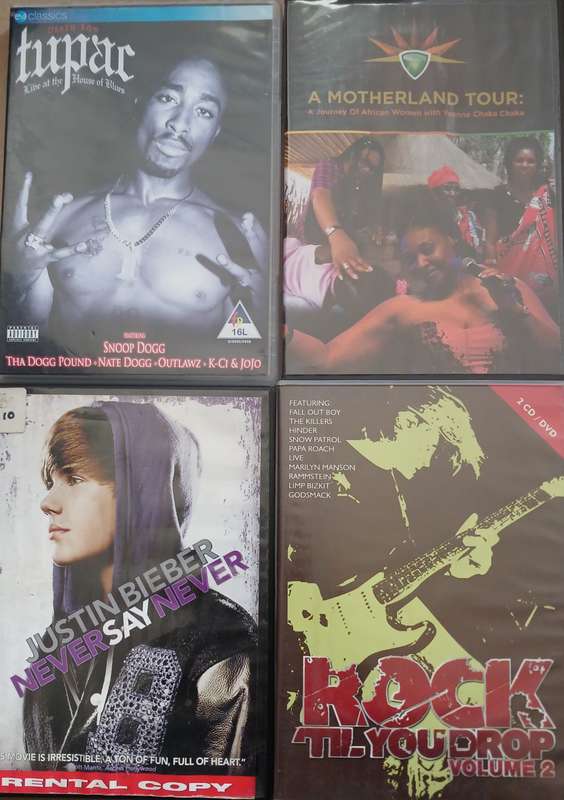 Collection of 10 music DVDs