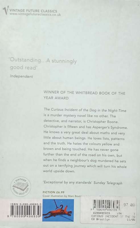 Mark Haddon, The Curious Incident of the Dog in the Night-Time