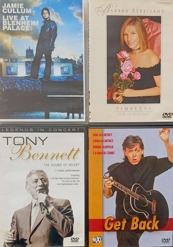 Collection of 4 Music DVDs