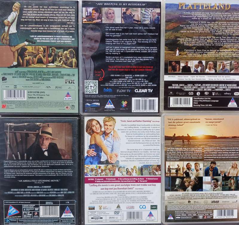 Collection of 6 DVDs (Afrikaans movies)