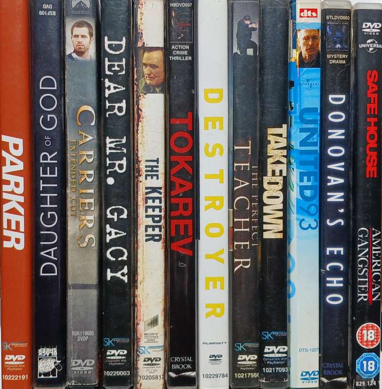 Collection of 12 DVDs (thrillers)