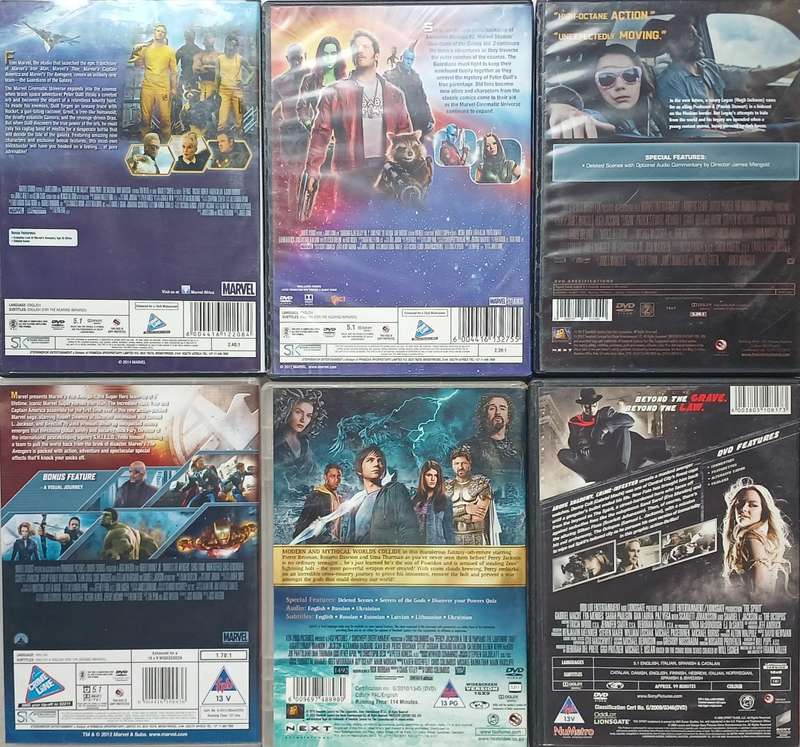 Collection of 6 DVDs (superheroes)