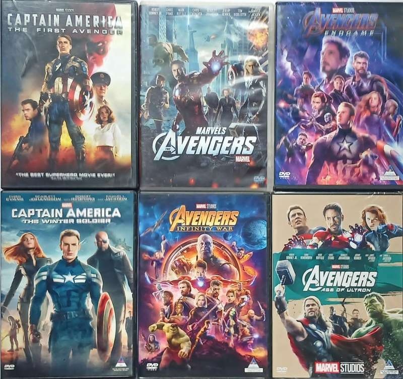 Collection of 6 DVDs (Avengers)