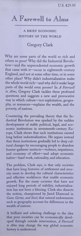 Gregory Clark, A Farewell to Alms: A Brief Economic History of the World