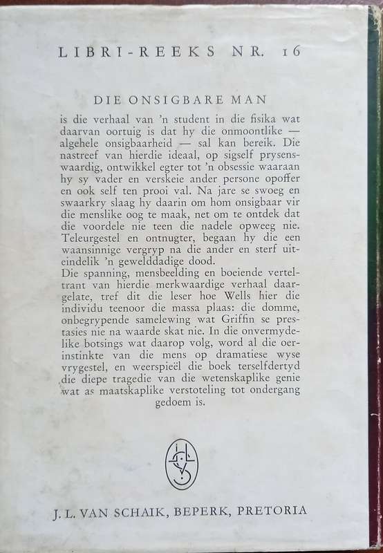 H.G. Wells, Die Onsigbare Man