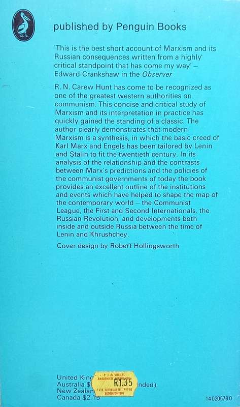 Carew Hunt, The Theory and Practice of Communism