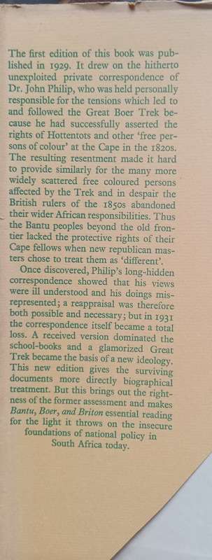 W.M. Macmillan, Bantu, Boer and Briton: The Making of the South African Native Problem