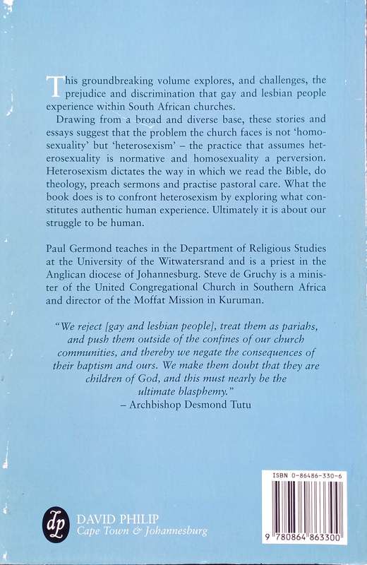 Paul Germond & Steve de Gruchy, Aliens in the Household of God
