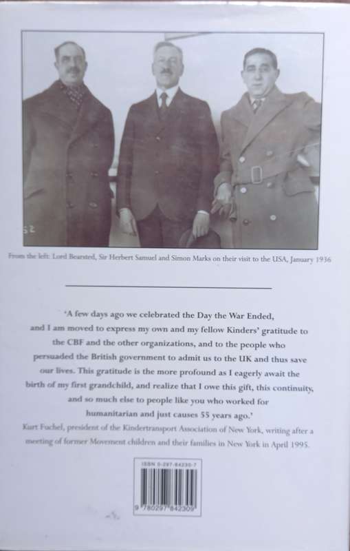 Amy Zahl Gottlieb, Men of Vision: Anglo-Jewry's Aid to Victims of the Nazi Regime