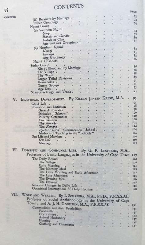 Isaac Schapera, The Bantu-Speaking Tribes of South Africa: An Ethnographical Survey