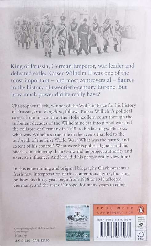 Christopher Clark, Kaiser Wilhelm II: A Life in Power