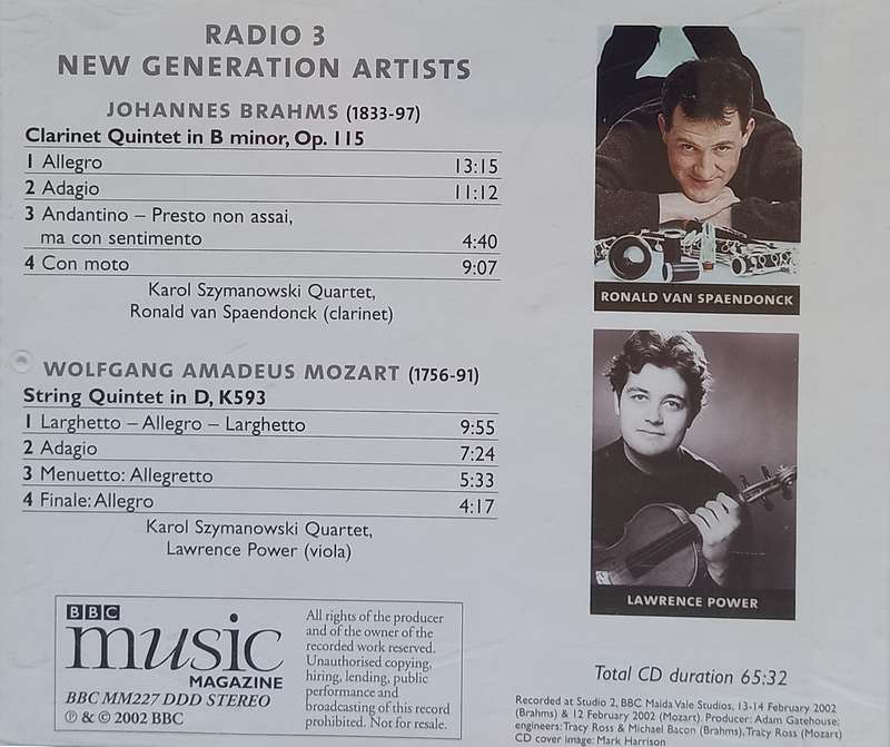 Brahms: Clarinet Quintet & Mozart: String Quintet
