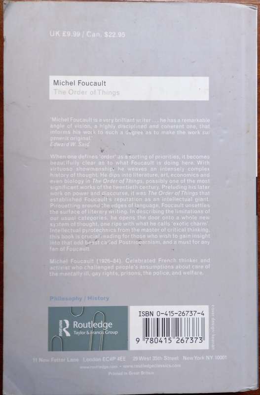 Michel Foucault, The Order of Things