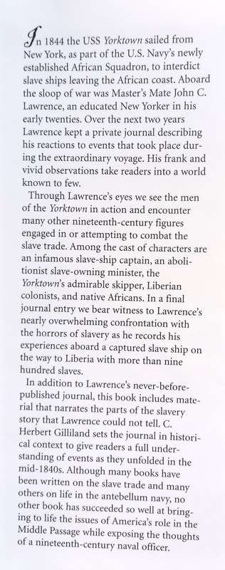 C. Herbert Gilliland, Voyage to a Thousand Cares: Master's Mate Lawrence with the African Squadron