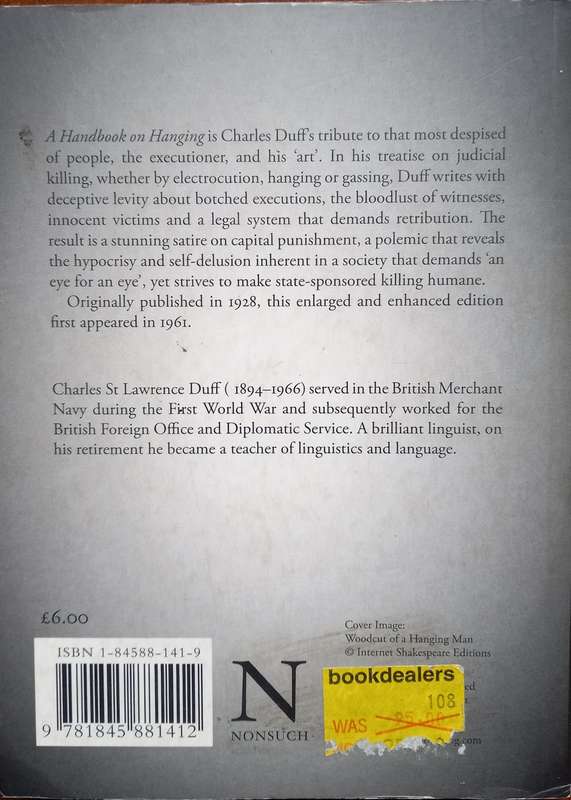 Charles Duff, A Handbook on Hanging