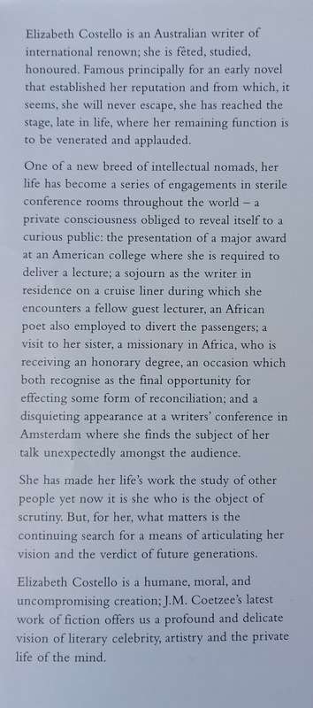 JM Coetzee, Elizabeth Costello