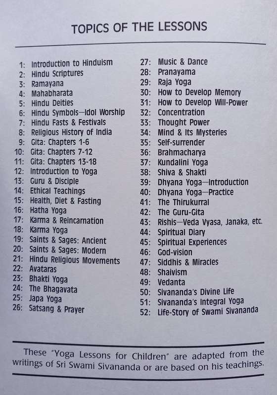 Sri Swami Sivananda, Yoga Lessons for Children: 27. Music & Dance, 28. Pranayama