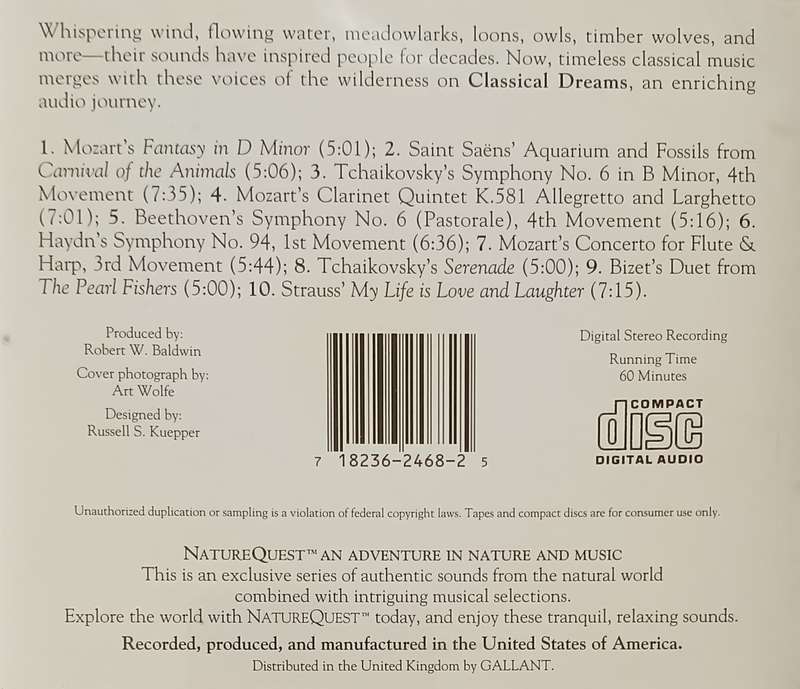 Nature Quest: An Adventure in Nature and Music: Classical Dreams (compilation)