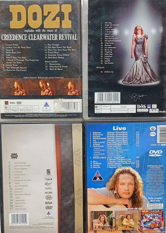 Collection of 4 Afrikaans Music DVDs