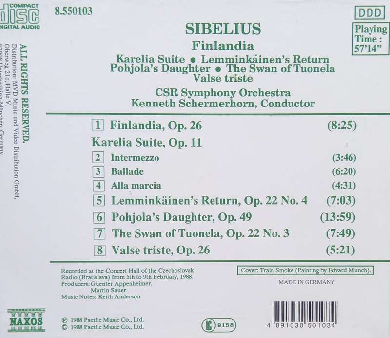 Sibelius: Karelia Suite, Finlandia, Pohjola's Daughter etc. (CD)