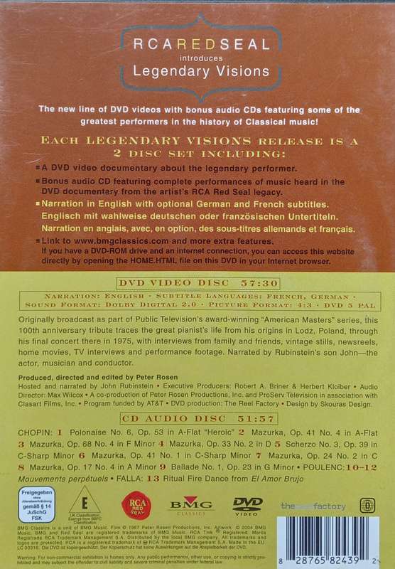 Rubinstein Remembered (DVD + CD Set)